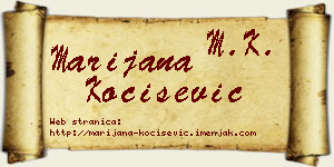 Marijana Kočišević vizit kartica